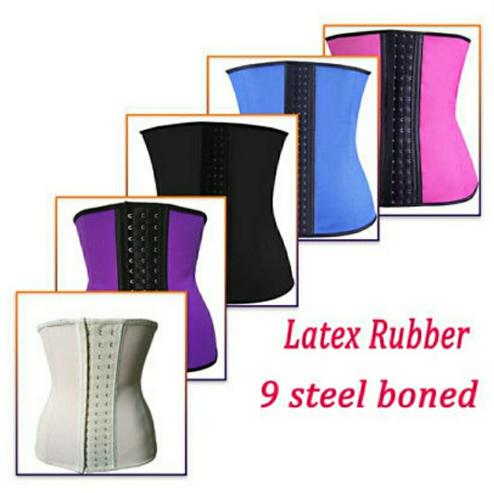 9 steel boning 100% latex waist trainer - Picture 5 of 5